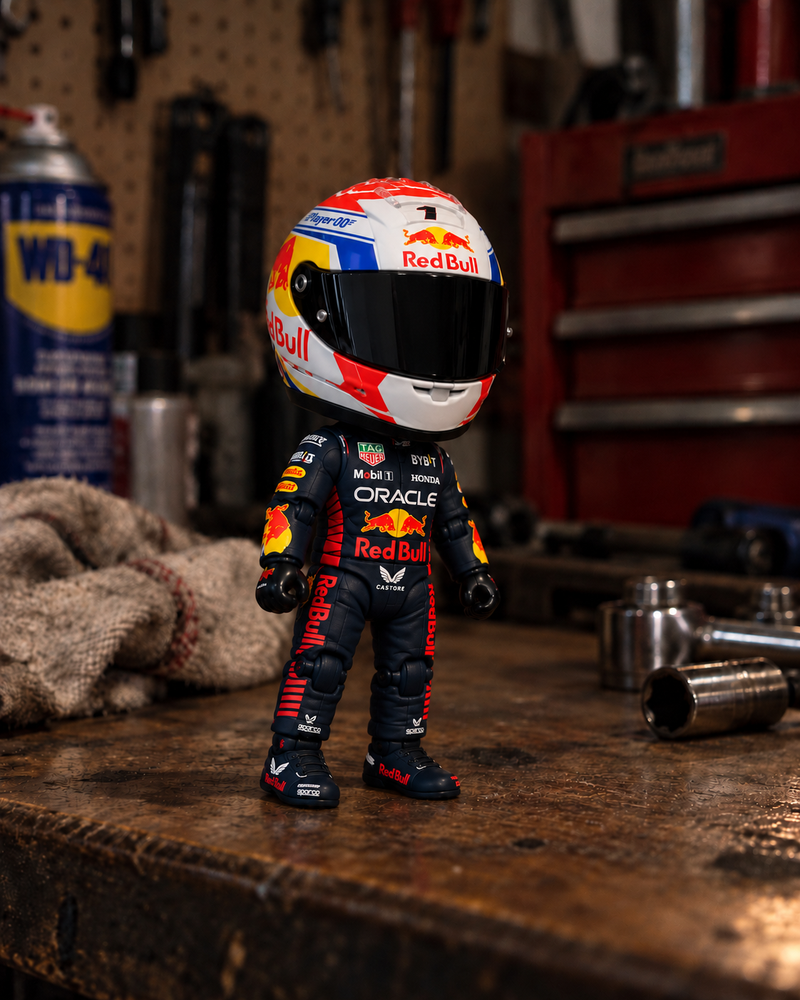 Mini Race figurine in an illustrative display setting