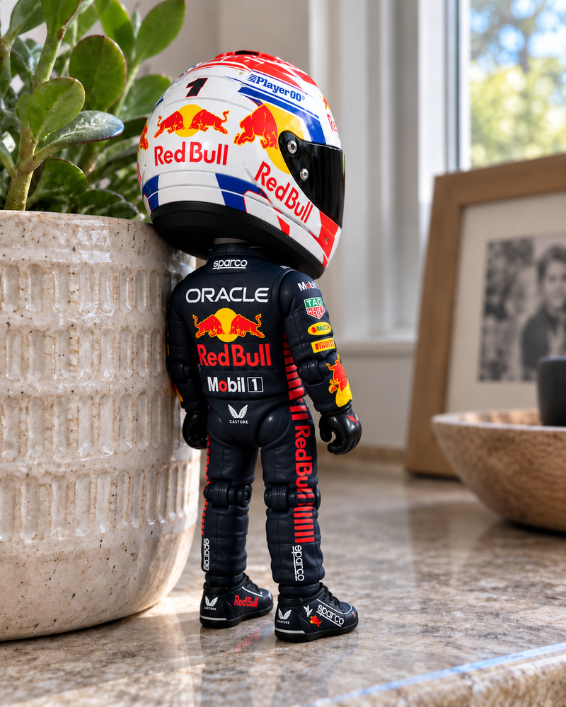 Mini Race figurine in an illustrative display setting