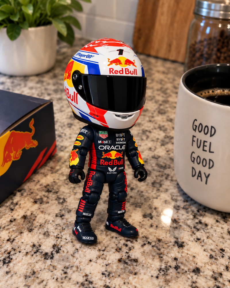 Mini Race figurine in an illustrative display setting