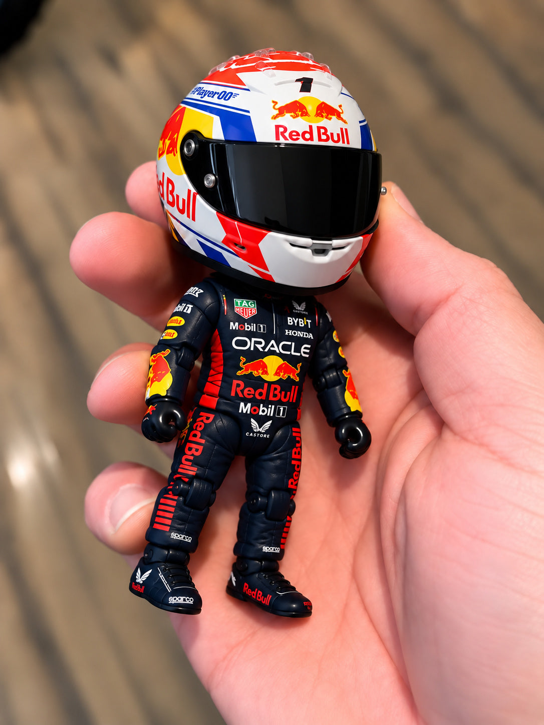 Mini Race Enthusiast figurine — front view with low racing shoes